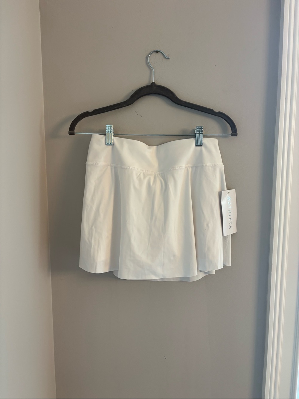 Athleta White Mini Skort with Flared Hem